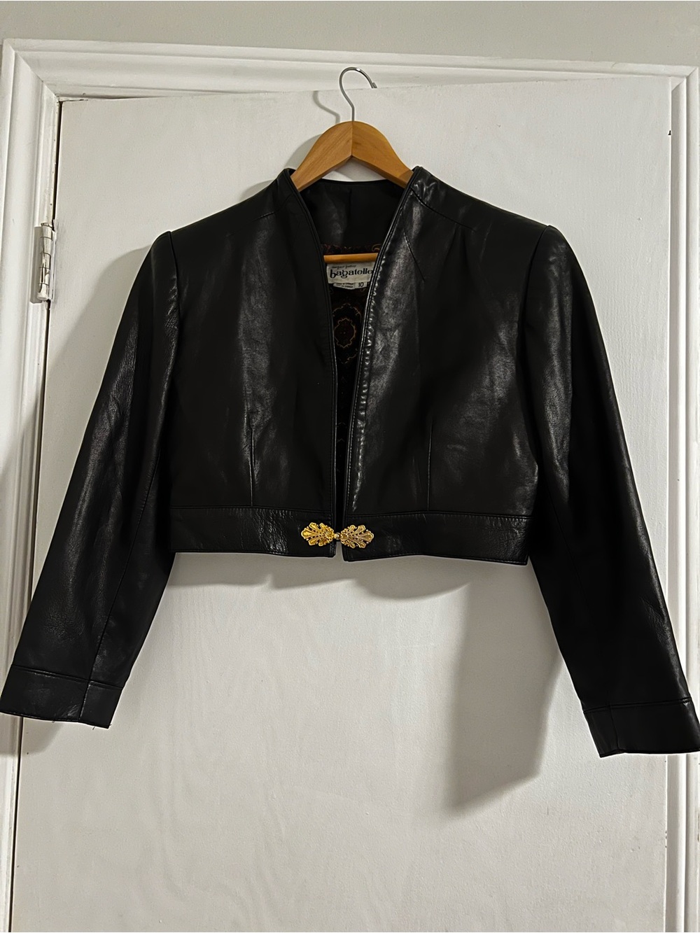 Vintage 70s/80s Margaret Godfrey Bagatelle Leather Jacket Made in Canada size 10